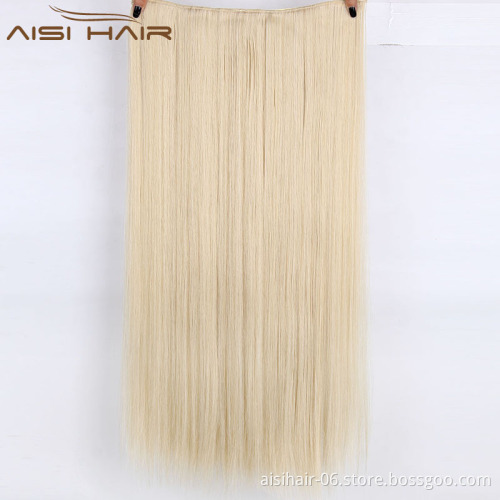 Wholesale Synthetic 5 Hairpieces Clip In Hair Extension Long Straight Style  Hair Pieces